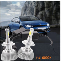 Kit H4 Cree Full Led Lamps 2800 Lumens 6000k 20w Led Driver White Light
