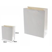 Set 3pz Sacs à Main Sacs Cadeau Sacs 23x18x10cm 69899 Blanc Avec Manche Corde