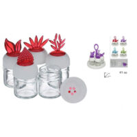 Set 5 Containers à Bas Prix Nature 41cc Design Doseur Salle Pépes épicées Verre