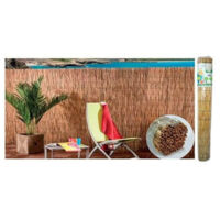 Set 2pz Arella Con Cannette In Bambu' 100x300cm Canniccio Ombra Recinzione Giardino 03775