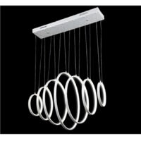 Lampe Suspendue Anneaux Lumière Led Plafond Blanc Froid