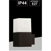 Applique A Muro Per Esterno Lampada Da Parete In Alluminio Attacco E27 Ip44 B160 Noir