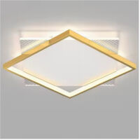 Plafoniera Led 30 W Quadrata Oro Moderno Lampadario Soffitto Luce Naturale 71033
