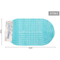 Antiscivolo Ovale Diamante Blu Lago Per Vasca Bagno Doccia 36x66cm 87863
