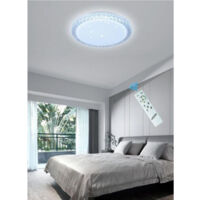 Plafoniera Led 60 W Lampadario Soffitto Smart Dimmerabile Effetto Cristallo