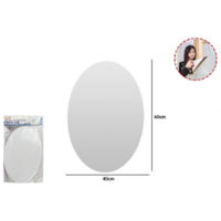 Miroir Mural Adhésif De Forme Ovale Décoration Intérieure 40 X 60 Cm