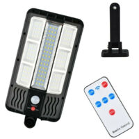 Faro Lampione Stradale Pannello Solare Con Sensore Telecomando 117 Led Smd Ta146