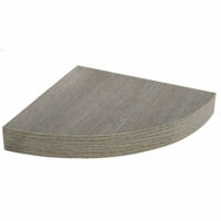 Mensola Parete Scaffale Ripiano Ad Angolo In Legno Mdf Olmo 24 X 4 Cm