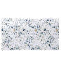 Tappetino Pvc Fiori Foglie Antiscivolo Vasca Bagno Doccia 67x36cm 87059
