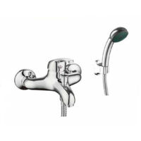 Kit Compley Rubinetto Miscelatore Vasca Da Bagno + Doccetta Cromato Taranto