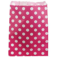 60 Sacchetti Sacchetto Busta In Carta Rosa Pois 16x13 Cm Confettata Caramelle