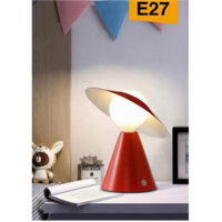 Lampada Da Tavolo Decorativa Con Paralume A Cappello Orientabile Lume E27 D13 Rouge