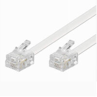 Câble D'extension Téléphonique Rj11 Connecteur 20 Mètres Modem Adsl Maxtech Rj11-20m