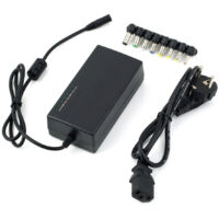 Alimentatore Caricatore Universale Pc Notebook 96 W Lcd Monitor Con 8 Connettori