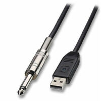 Cavo Adattatore Per Chitarra Da Jack 6,5mm A Usb Per Pc Lunghezza 3 Metri Kl3623