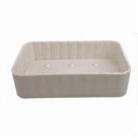 Portasapone Saponetta Da Bagno Rettangolare Bianco Rigato Accessori Arredo 79164