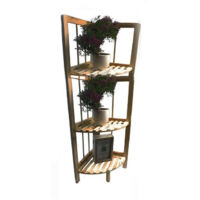 Scaffale Angola 3 Ripiani Legno X Decoupage Mensola Richiudibile Porta Piante