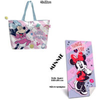 Serviette De Plage Coton + Sac De Plage Serviette Sac De Plage Minnie Mouse