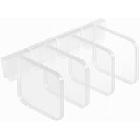 Set 4 Pezzi Organizzatori Divisori Scomparti In Plastica Per Frigorifero Cucina