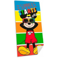 Telo In Cotone Topolino Mickey Mouse Asciugamano Mare Piscina Children