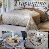 Trapuntino Matrimoniale 255x255cm Con Bordi Merlettati Colore E Fantasia Casuale
