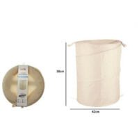 Cesto Contenera Porta Biancheria Giogeshevole 42x50 Cm Beige 79853