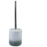 Porte-balai De Toilette Meuble De Toilette Blanc Gris Avec Balai De Toilette Complet 59917