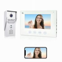 Kit Videocitofono Wifi Monofamiliare Smart Monitor 7" Wireless 2 Fili App Sd-b17