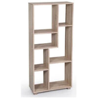 Libreria Design Modern Scaffale 7 Ripiani Rovera Casa Office 127x60x24cm 750878