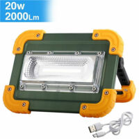 Lampada Faro Portatile Torcia 20w 2000 Lm A Batteria Luce Emergenza