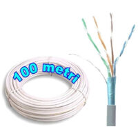 Câble Réseau Lan Ethernet Cat 6 100mt Utp Blindé Pour La Vidéosurveillance