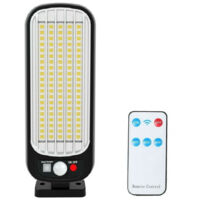 Faro Lampione Stradale Con Pannello Solare Fotovoltaico Sensore 100 Led Smd Gl