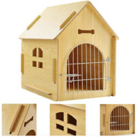 Legno Mdf Cuccia Per Cani Piccola Media Taglia Forma Di Casetta 44x57x59cm