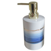 Dispenser Sapone Liquido Con Sfumature Blu Azzurre Riga Oro Arredo Bagno 59865
