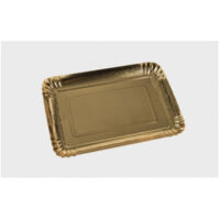 5 Vassoi Porta Torta 25x35 Cm 1.4 Oro Rettangolare Piatto Dolci Cartone Dorato