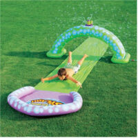 Scivolo D'acqua Da Giardino Con Arco 488 Cm Divertimento Piscina Mare Estate