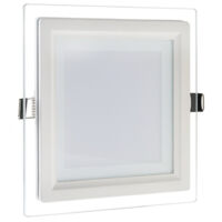 Pannello Led Slim Quadrato Incasso 24w Cornice Vetro Cct 3000k 4000k 6500k P205e-q3c