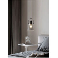 Lampadario A Sospensione Con Paralume In Vetro Lampada Moderna Attacco E27 Lp-90