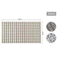 Tapper Doccia Antiscivolo 69x38cm Tappetino Vasca Bagno Rettangola Beige 58445