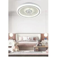 Plafoniera Lampadario Led Con Ventilatore Soffitto Telecomando Dimmerabile 60003