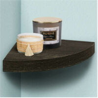 Mensola Parete Scaffale Ripiano Ad Angolo In Legno Mdf Wenghe 24 X 4 Cm