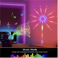 Strip Led Adesiva Effetto Fuochi D'artificio Controllo Smart A Tempo Di Musica