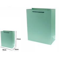 Set 3 Pz Buste Borsa Regala Sacchetti 23x18x10 Cm 69907 Verde Avec Manico Cordino