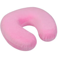 Collier Cervical Oreiller De Voyage Repose-nuque 31cm Voiture Voyage Avion Rose