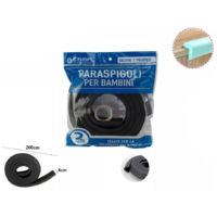 Paraspigoli Sicurezo Tavolo Coprispigoli Bambini Neonati 2 Mt Nero 69632