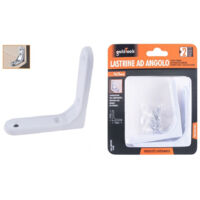 2pz Lastrina Ad Angolo 75x75mm Bianca Staff Angola Viti Mobile 94781