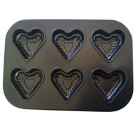 Teglia Da Forno Forma Cuore Muffin Cup Cake Alluminio Vassoio Antiaderente Dolci