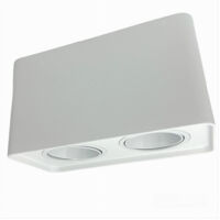Portafaretto Doppio Orientabile Da Soffitto Bianco Per Faretto Gu10 Gu5.3 P34-b2