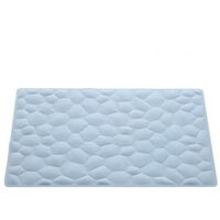 Tappeto Doccia Antiscivolo Tappetino In Tessuto Effetto Pietre Bianco 40 X 70 Cm