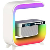 Lampe Led Rvb Avec Chargement Par Fil Haut-parleur à Induction Haut-parleur Carré En Forme De G